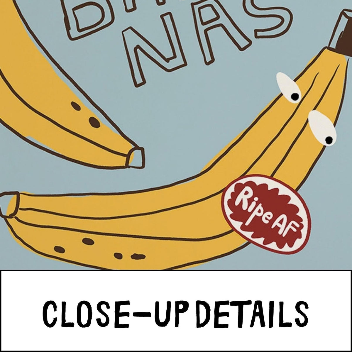 Go Bananas Poster, Funny Banana Art, Quirky Kitchen Wall Art, Weird Food Decor (MR163) — poster 5
