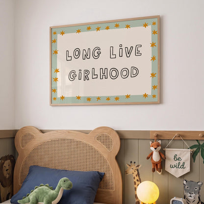Long Live Girlhood Print, Girls Room Decor, Above Bed Wall Art, Nursery Art (MR166) — poster 6