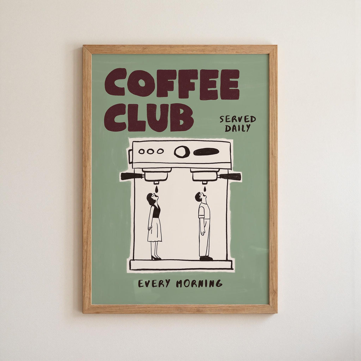 Coffee Poster, Hand-Drawn Retro Espresso Machine Art, Coffee Bar Decor (MR167) — poster 9