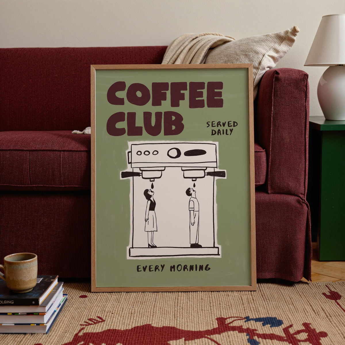 Coffee Poster, Hand-Drawn Retro Espresso Machine Art, Coffee Bar Decor (MR167) — poster 7