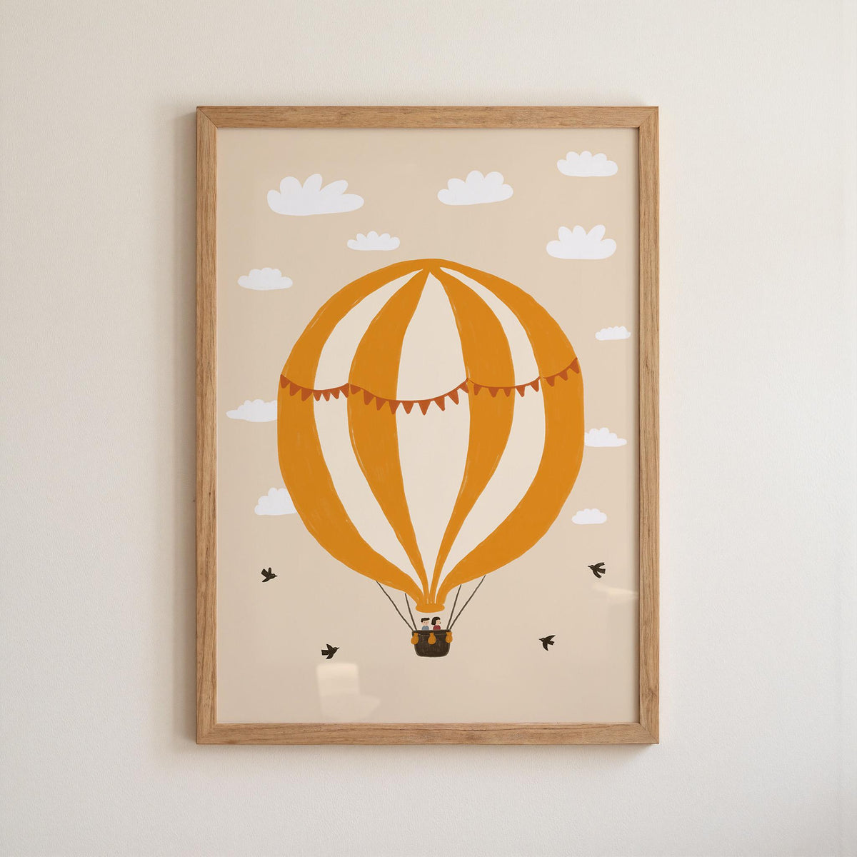 Hot Air Balloon Nursery Print, Whimsical Playroom Wall Art, Hand-Drawn Kids Room Decor (MR172) — poster 10
