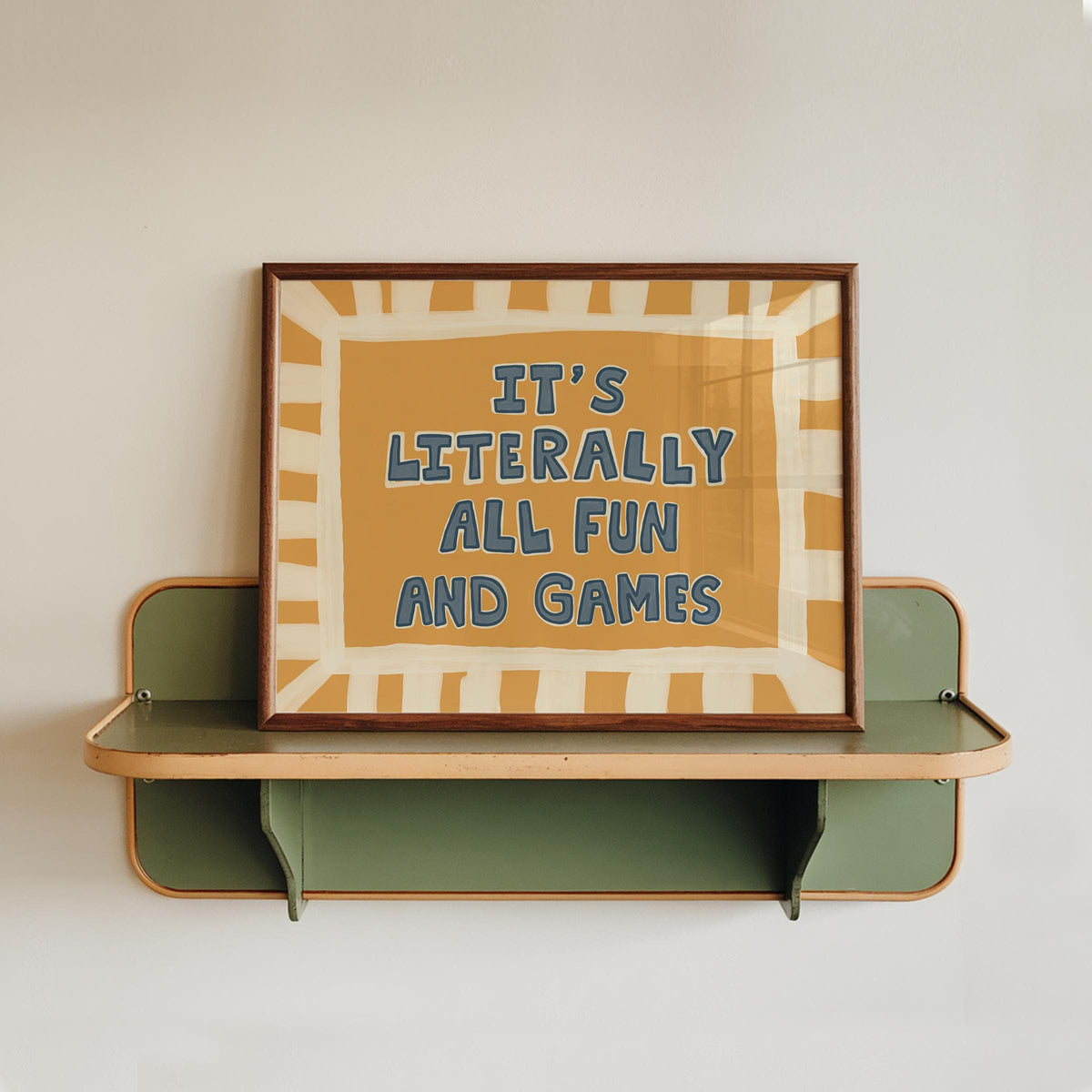 Fun and Games Poster, Funky Wall Art, Hand-Drawn Retro Typography, Dopamine Decor MR171 — poster 16