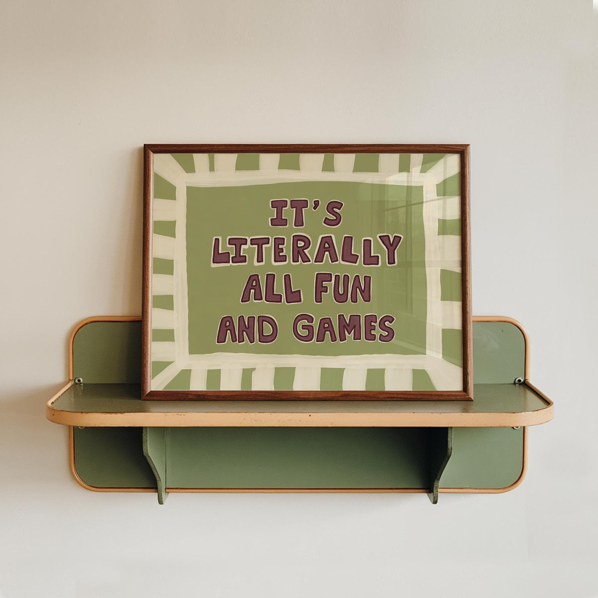 Fun and Games Poster, Funky Wall Art, Hand-Drawn Retro Typography, Dopamine Decor MR171 — poster 12