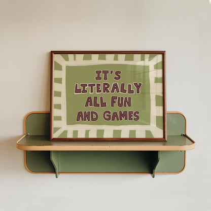 Fun and Games Poster, Funky Wall Art, Hand-Drawn Retro Typography, Dopamine Decor MR171 — poster 12