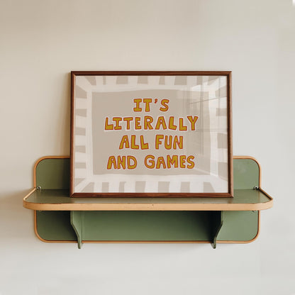 Fun and Games Poster, Funky Wall Art, Hand-Drawn Retro Typography, Dopamine Decor MR171 — poster 17