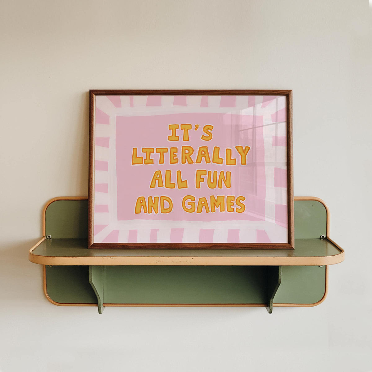 Fun and Games Poster, Funky Wall Art, Hand-Drawn Retro Typography, Dopamine Decor MR171 — poster 15