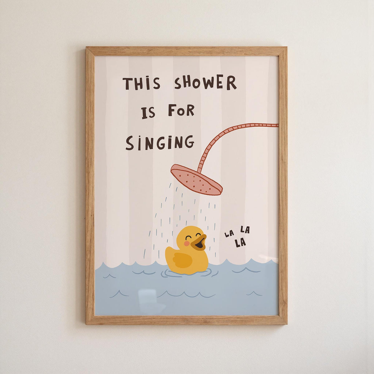 Funny Duck Bathroom Wall Art, This Shower Is for Singing, Funky Dopamine Decor MR173 — poster 9