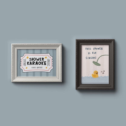 Funny Duck Bathroom Wall Art, This Shower Is for Singing, Funky Dopamine Decor MR173 — poster 7