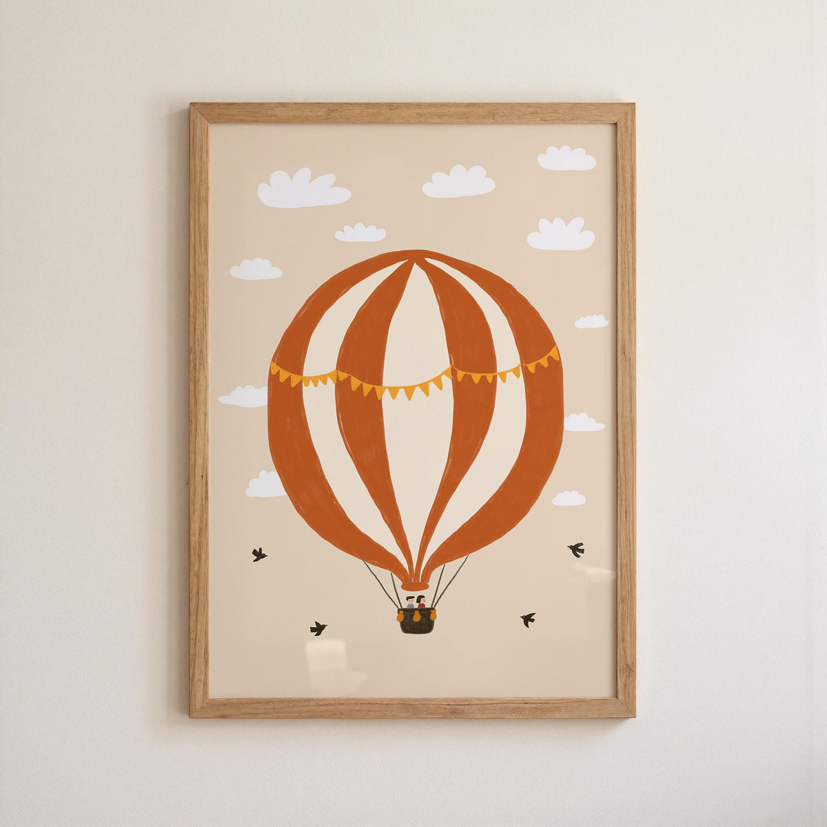 Hot Air Balloon Nursery Print, Whimsical Playroom Wall Art, Hand-Drawn Kids Room Decor (MR172) — poster 11