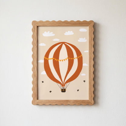Hot Air Balloon Nursery Print, Whimsical Playroom Wall Art, Hand-Drawn Kids Room Decor (MR172) — poster 5