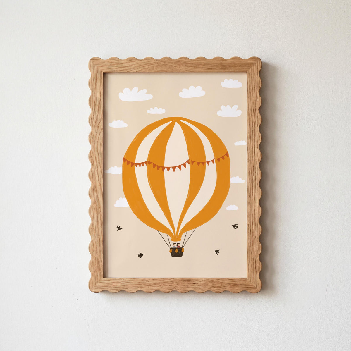 Hot Air Balloon Nursery Print, Whimsical Playroom Wall Art, Hand-Drawn Kids Room Decor (MR172) — poster 1