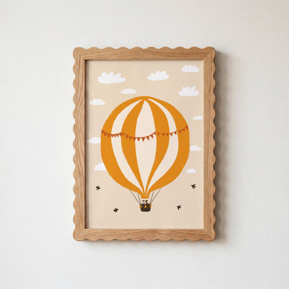 Hot Air Balloon Nursery Print, Whimsical Playroom Wall Art, Hand-Drawn Kids Room Decor (MR172) — poster 1