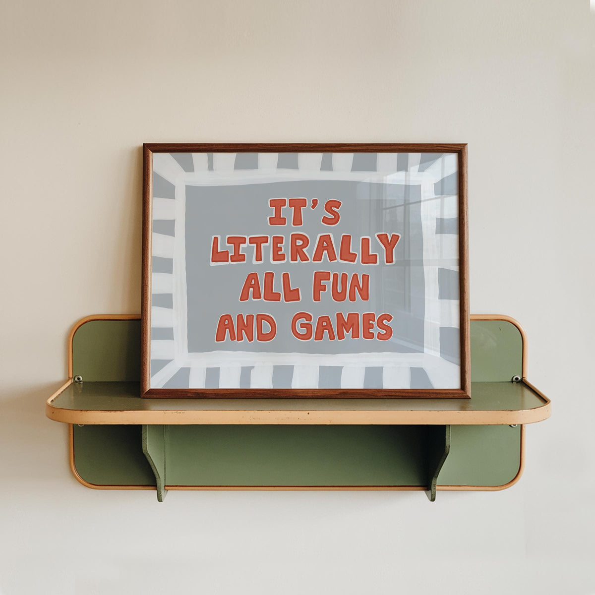 Fun and Games Poster, Funky Wall Art, Hand-Drawn Retro Typography, Dopamine Decor MR171 — poster 13