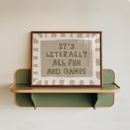 Fun and Games Poster, Funky Wall Art, Hand-Drawn Retro Typography, Dopamine Decor MR171 — poster 18