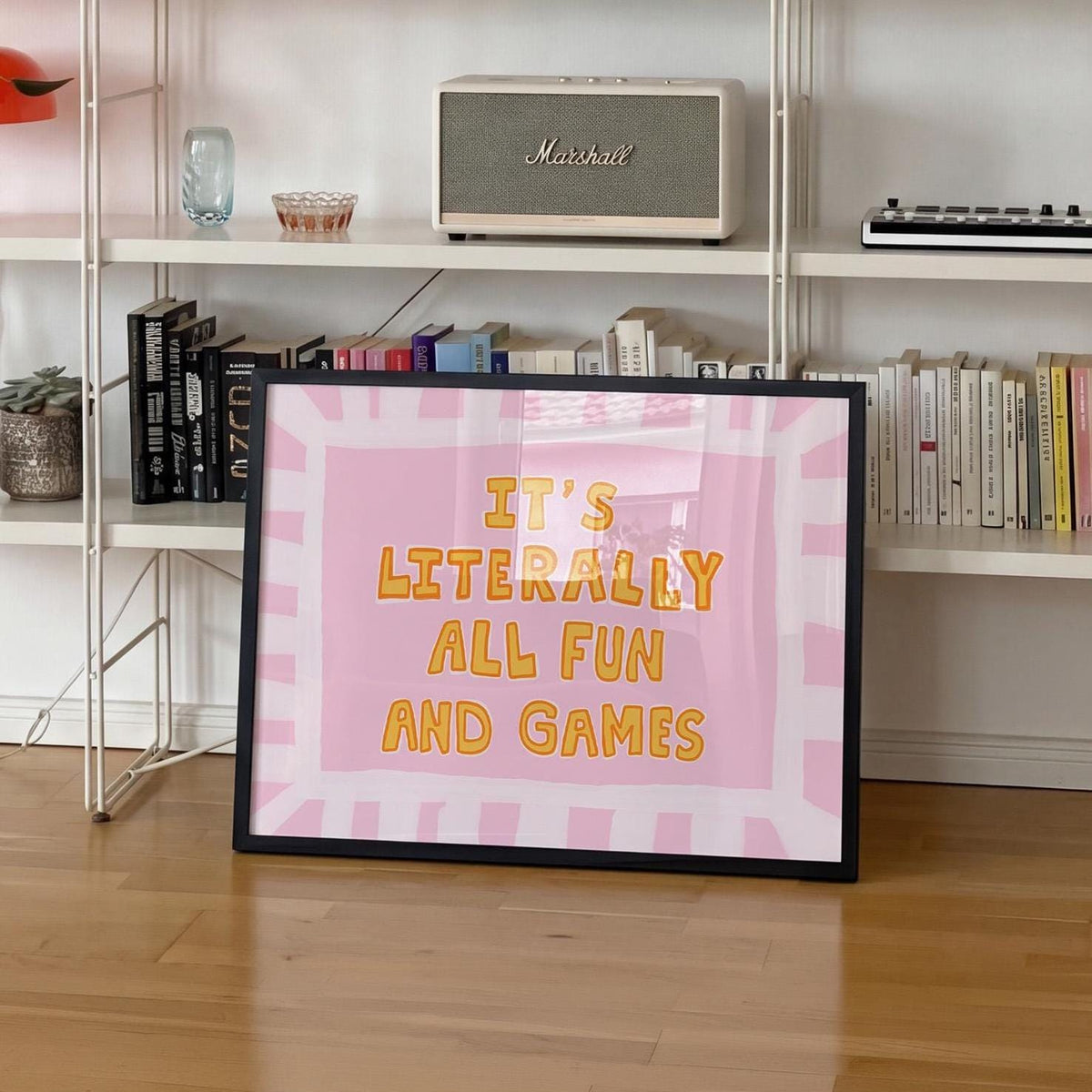 Fun and Games Poster, Funky Wall Art, Hand-Drawn Retro Typography, Dopamine Decor MR171 — poster 8