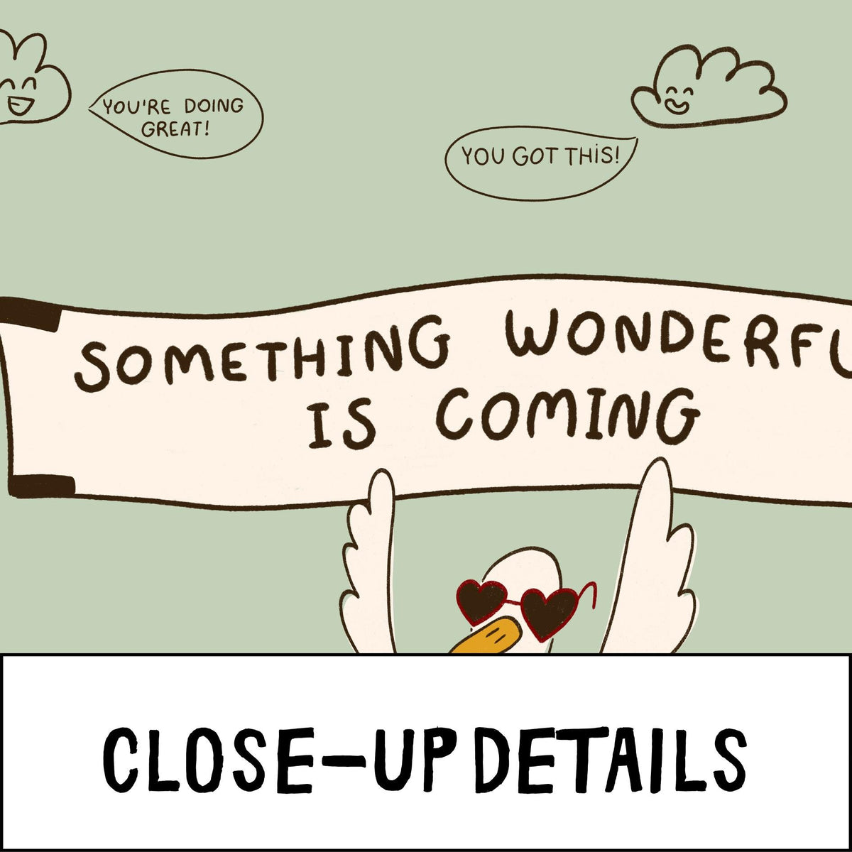 Motivational Goose Poster, Playroom Wall Art, Positive Affirmation, Something Wonderful Is Coming (MR176) — poster 5