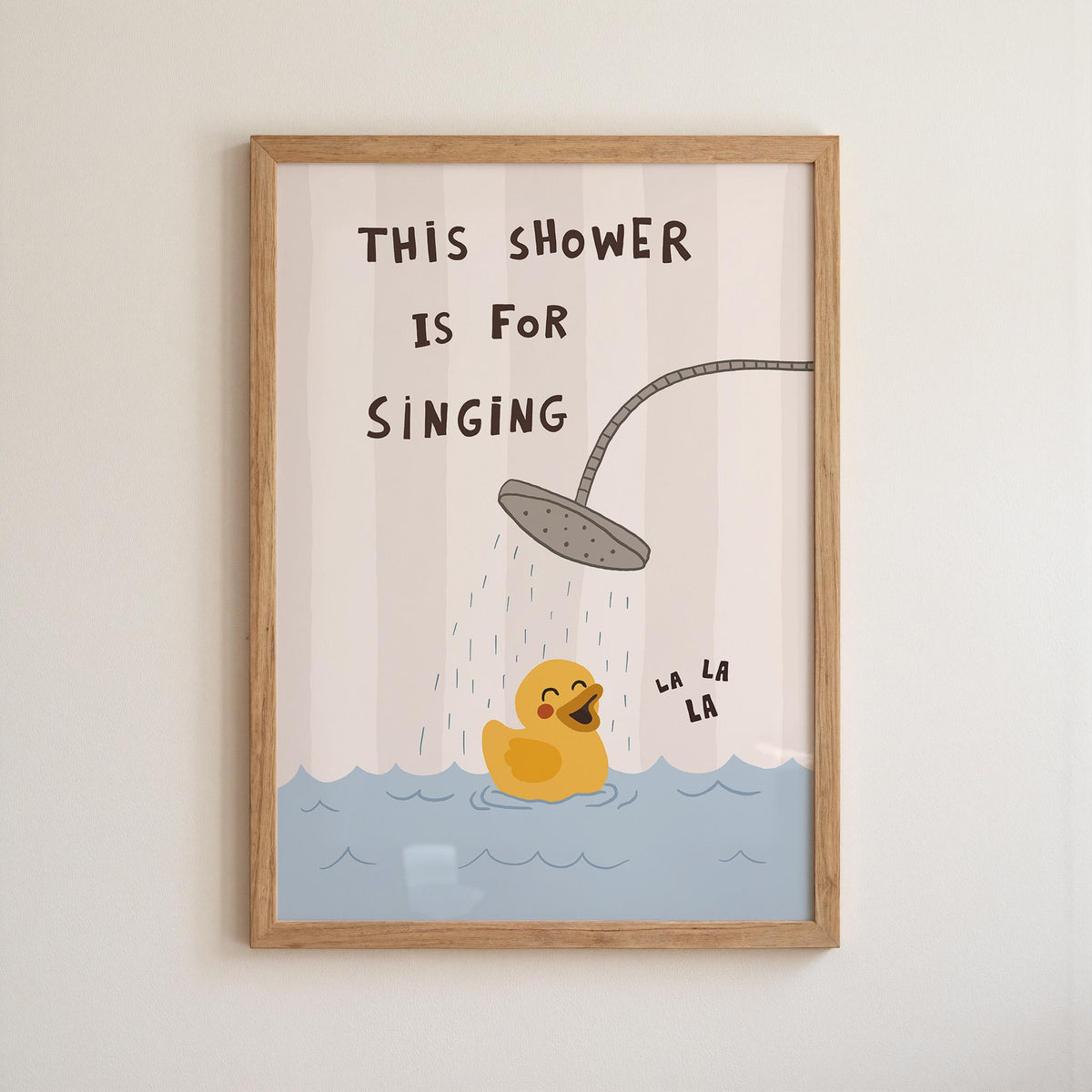 Funny Duck Bathroom Wall Art, This Shower Is for Singing, Funky Dopamine Decor MR173 — poster 13